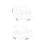 Atelier Del Sofa Chatto - Sofá-Cama de 2 Plazas Azul Petróleo